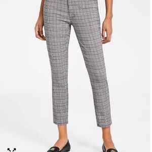 Tommy Hilfiger Black and White Checkered Cropped Pants